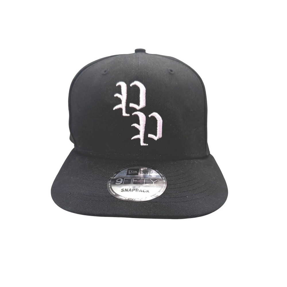 New Era Peso Pluma Doble P Tour Snapback Hat Black Pink 9FIFTY Adjustable Cap